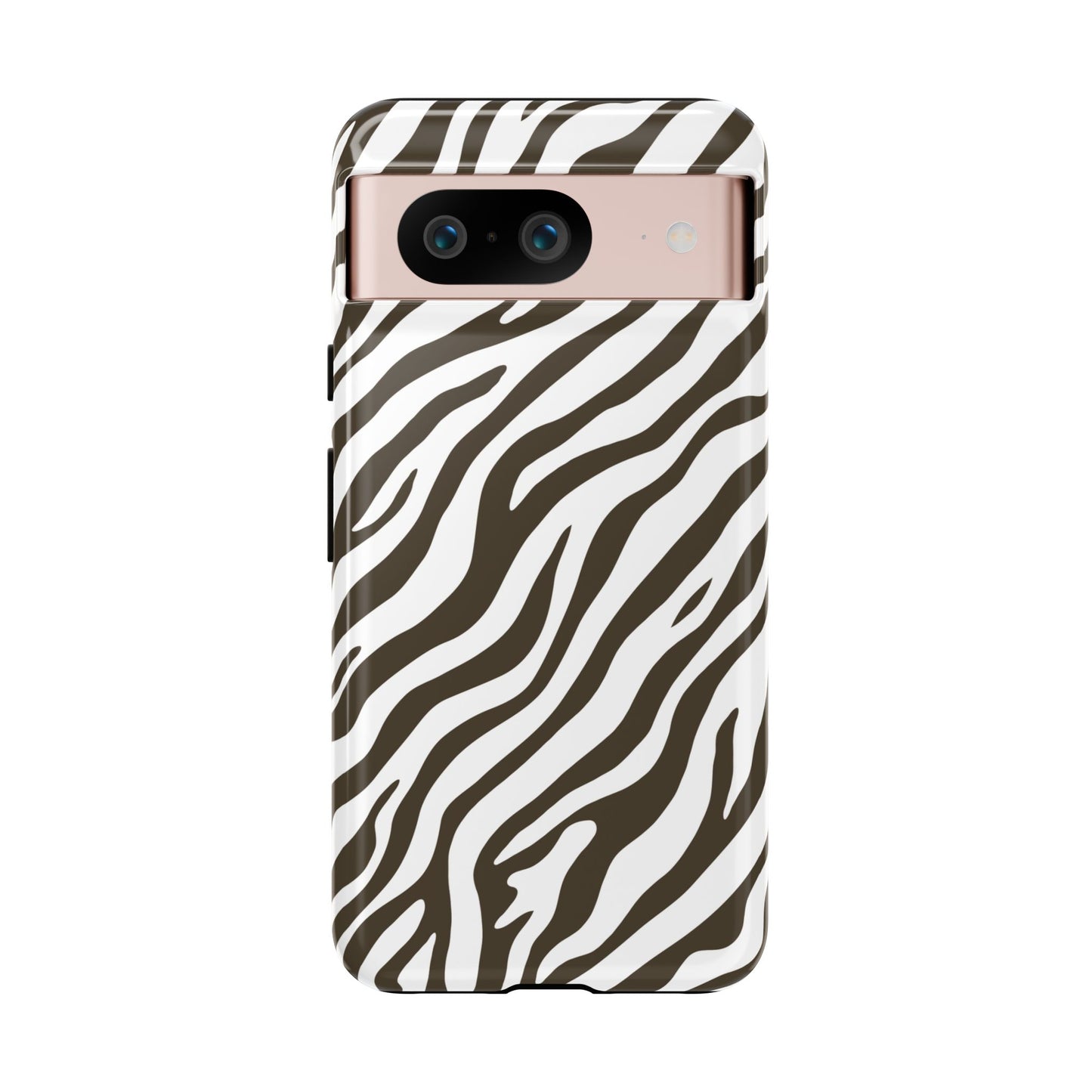 Stylish Mocha Zebra Print Phone Case