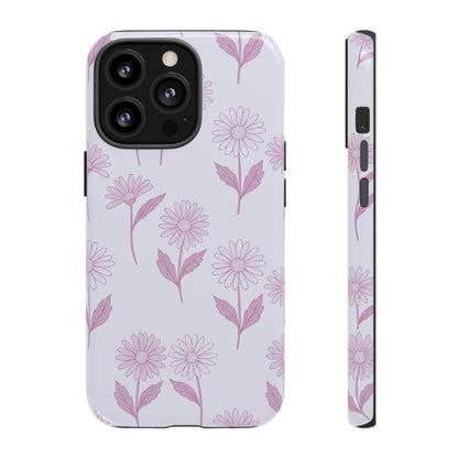 Pretty Lilac Daisy Pattern Phone Case