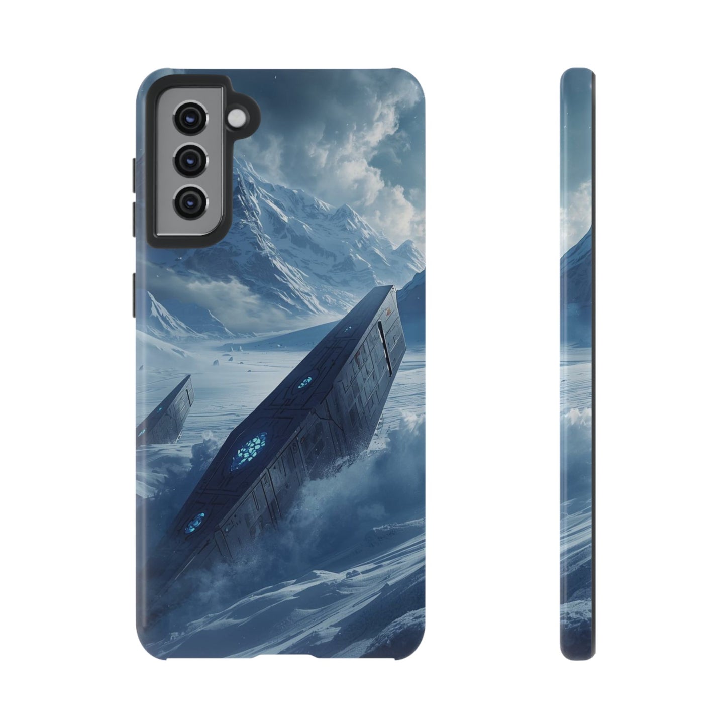 Samsung Galaxy S21 Plus / Glossy Phone Case - Frozen Alien Wreckage Sci-fi Phone Case