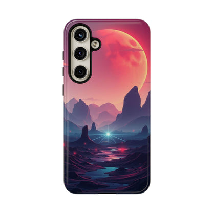 Samsung Galaxy S24 Plus / Glossy Phone Case - Alien Moon Landscape Design Phone Case