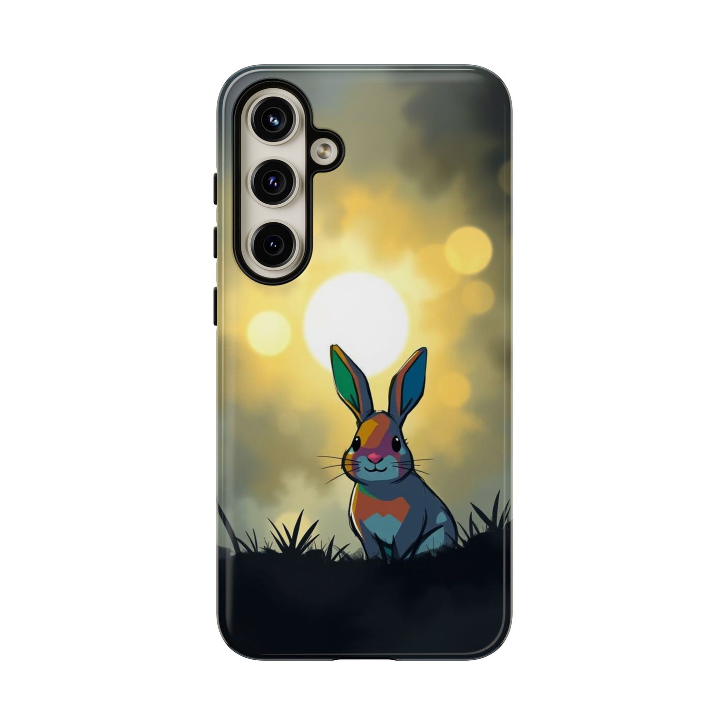 Samsung Galaxy S24 Plus / Glossy Phone Case - Gothic Rabbit Moody Design Phone Case