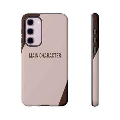 Samsung Galaxy S23 Plus / Glossy Phone Case - Sassy Statement Case ’Main Character’ in Pink & Brown