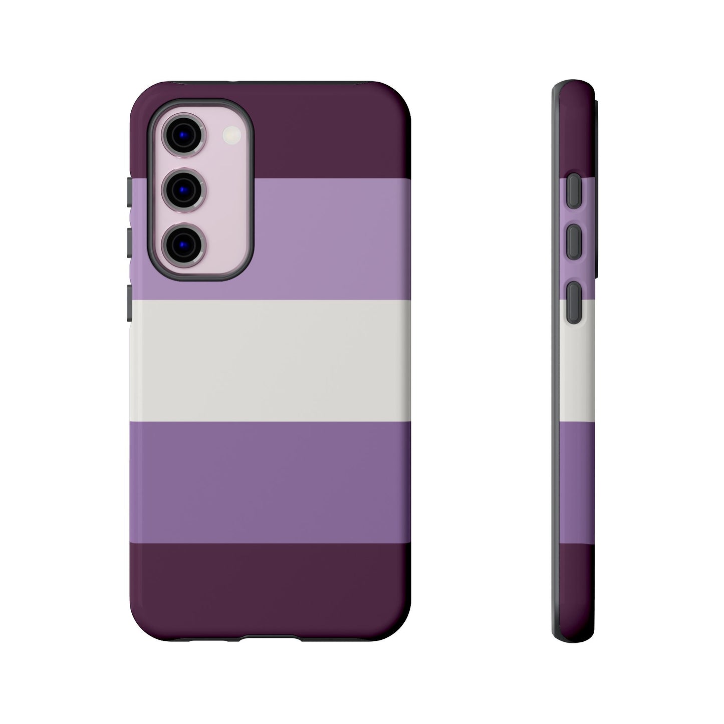 Samsung Galaxy S23 Plus / Glossy Phone Case - Purple Stripe Pattern Phone Case