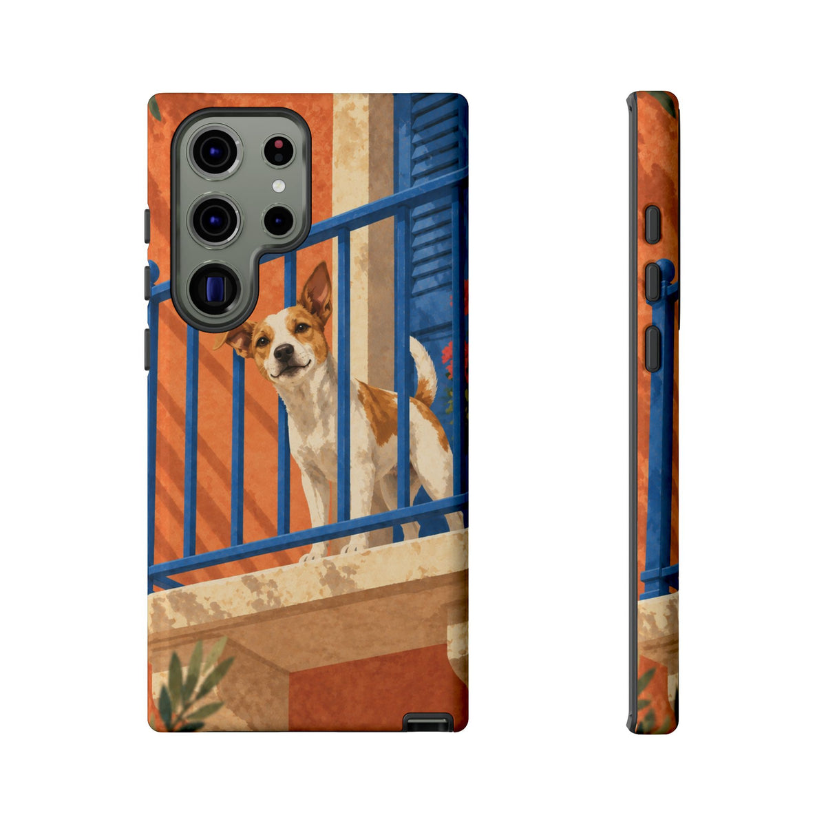 Jack Russell Terrier Balcony Busybody Phone Case - Multicolor Phone Case - Samsung Galaxy S23 Ultra / Glossy