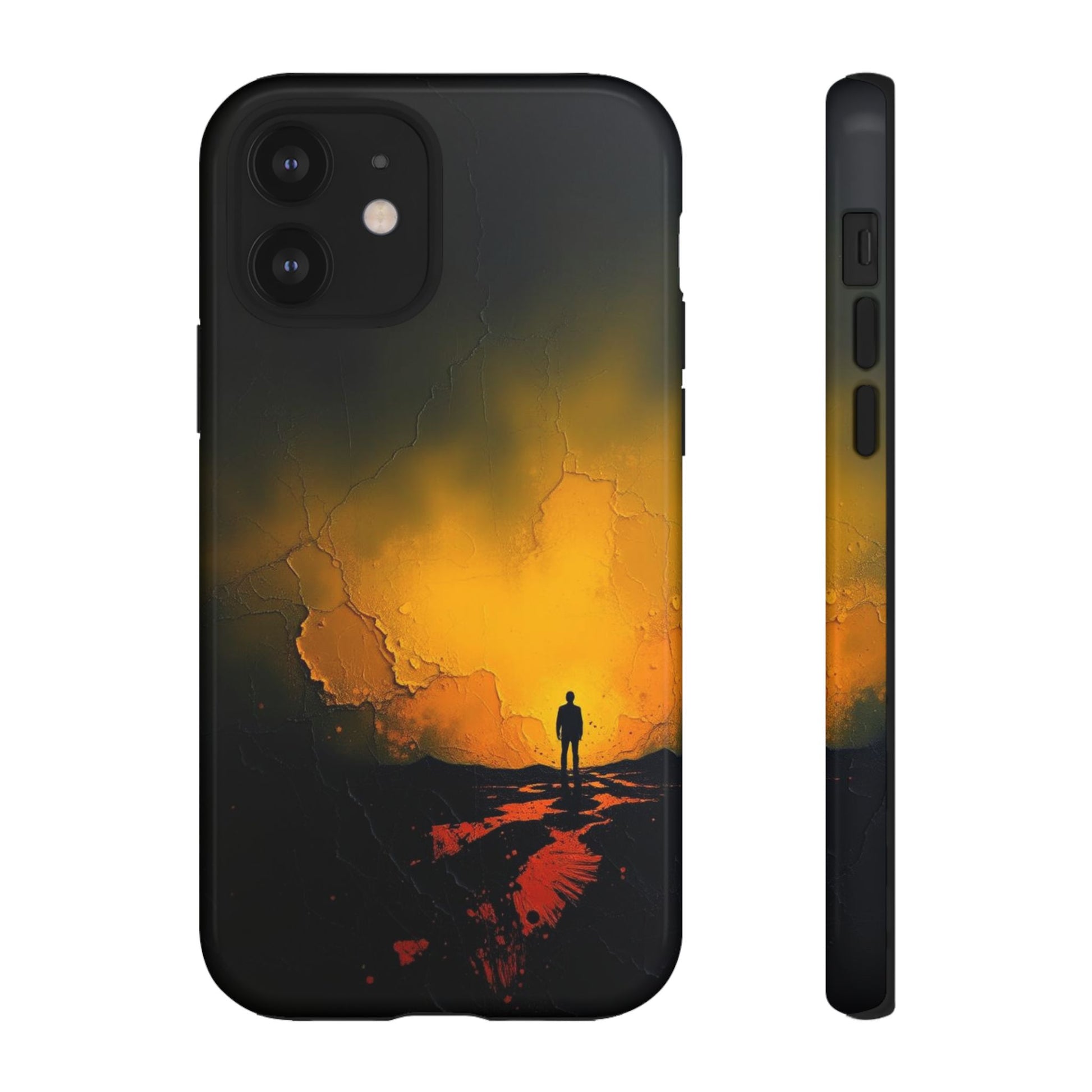 Acrylic Mysterious Figure Phone Case - Multicolor Phone Case - iPhone 12 / Glossy