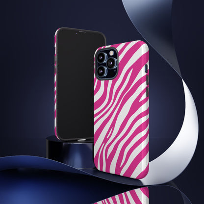 Modern Hot Pink Zebra Print Phone Case