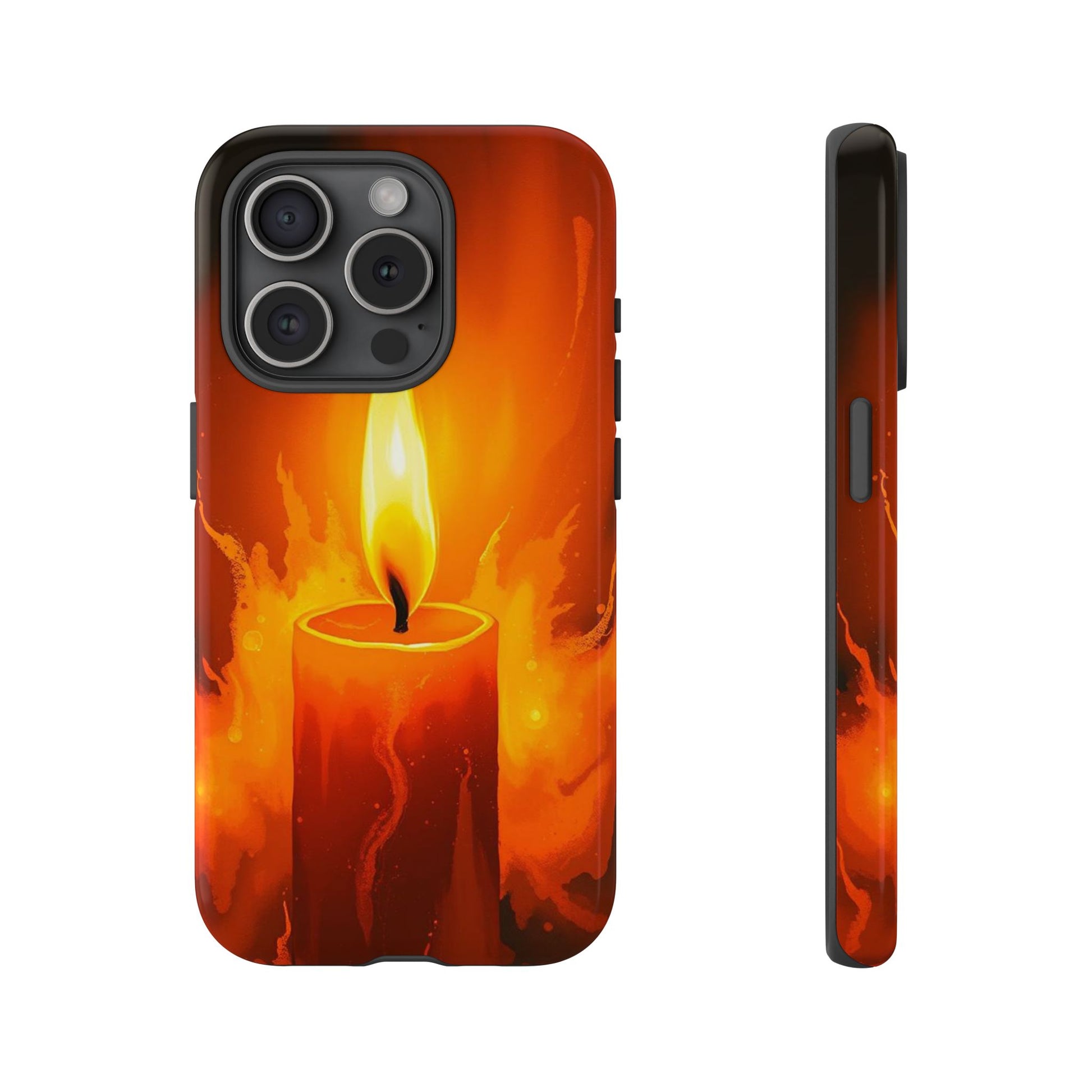Red Candle Phone Case - Multicolor Phone Case - iPhone 15 Pro / Glossy