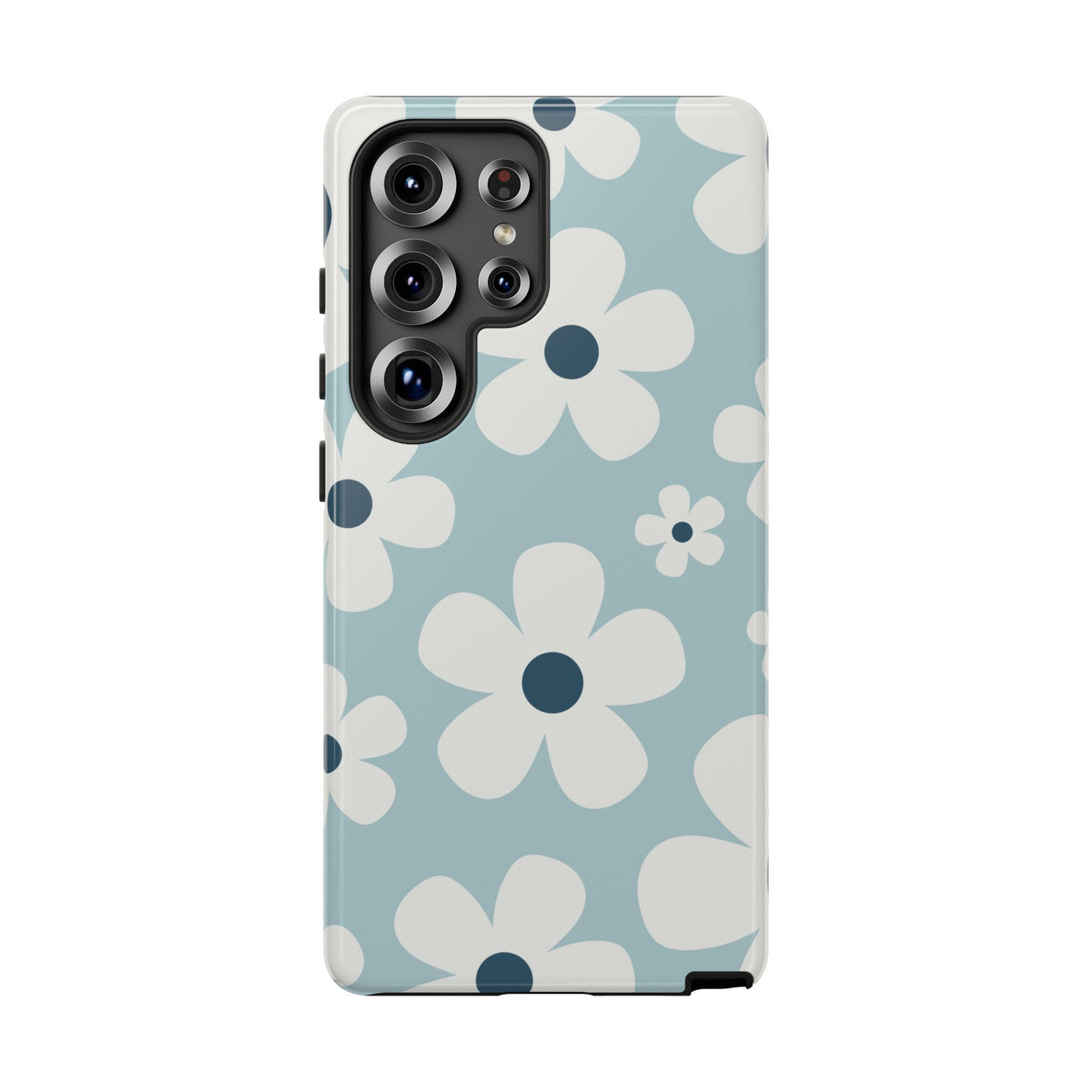 Cute Light Blue Daisy Pattern Phone Case - Blue Phone Case - Samsung Galaxy S25 Ultra / Glossy
