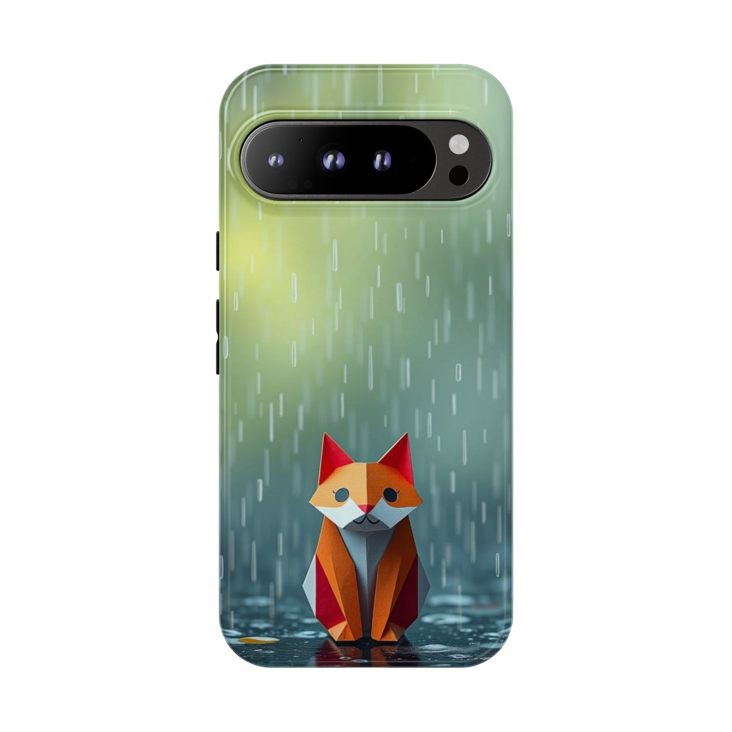 Google Pixel 9 Pro XL / Glossy Phone Case - Origami ’Soggy Fox’ Design Phone Case