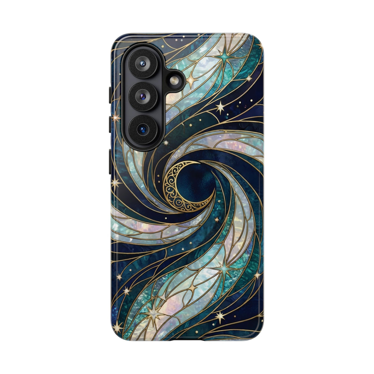 Elegant Navy & Teal Celestial Swirl Phone Case