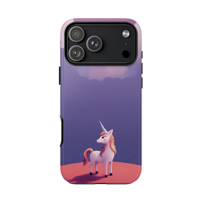 iPhone 17 Pro Max / Glossy Phone Case - Cute Unicorn & Cloud Design Phone Case