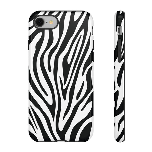 Classic Monochrome Tiger Print Phone Case