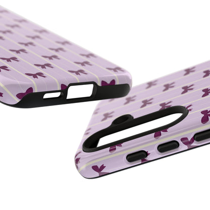 Retro Plum Purple Bow Pattern Phone Case
