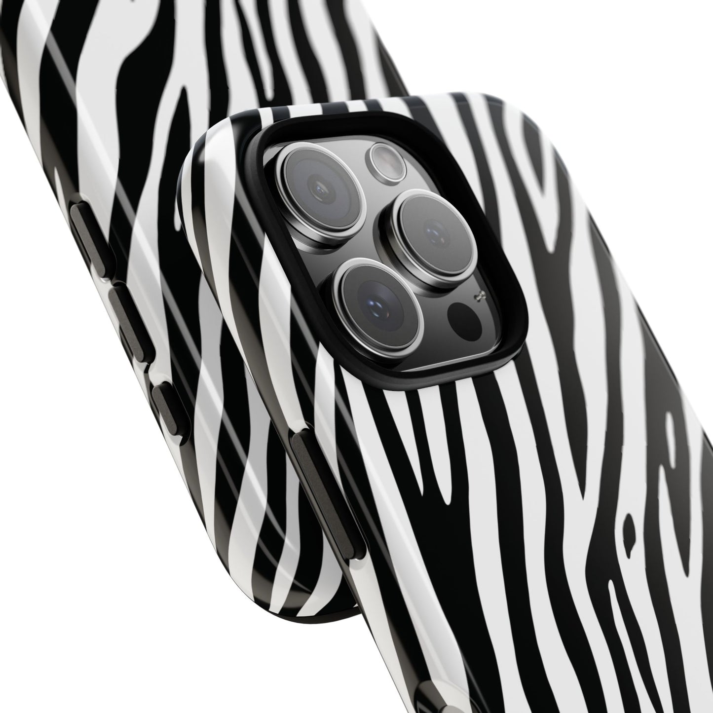 Monochrome Tiger Print Phone Case