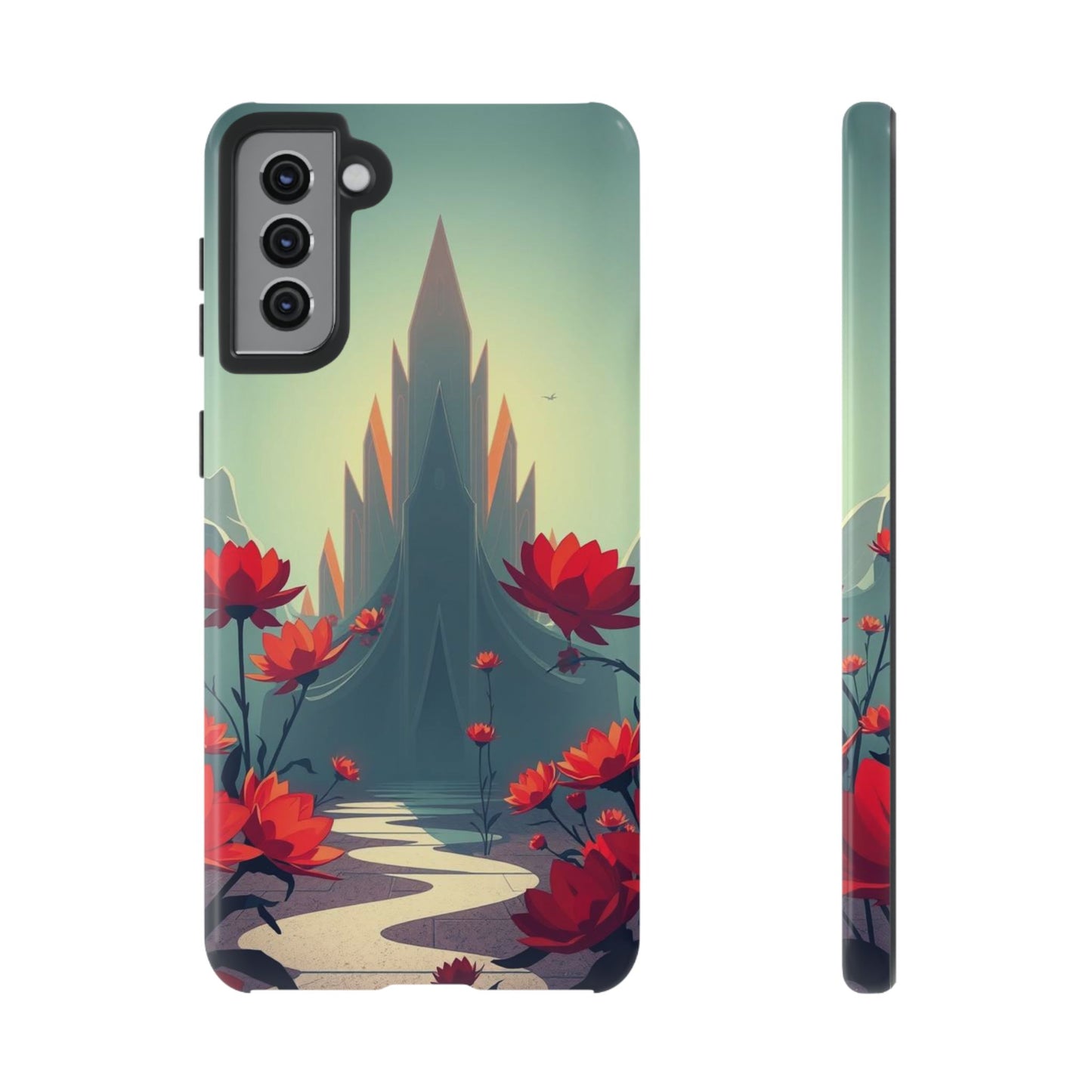 Samsung Galaxy S21 Plus / Glossy Phone Case - Gothic Alien Garden Design Phone Case