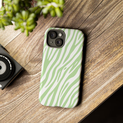 Mint Tiger Print Phone Case