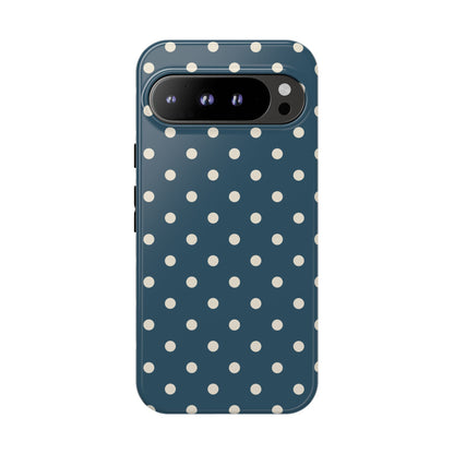 Blue & White Dot Pattern Phone Case