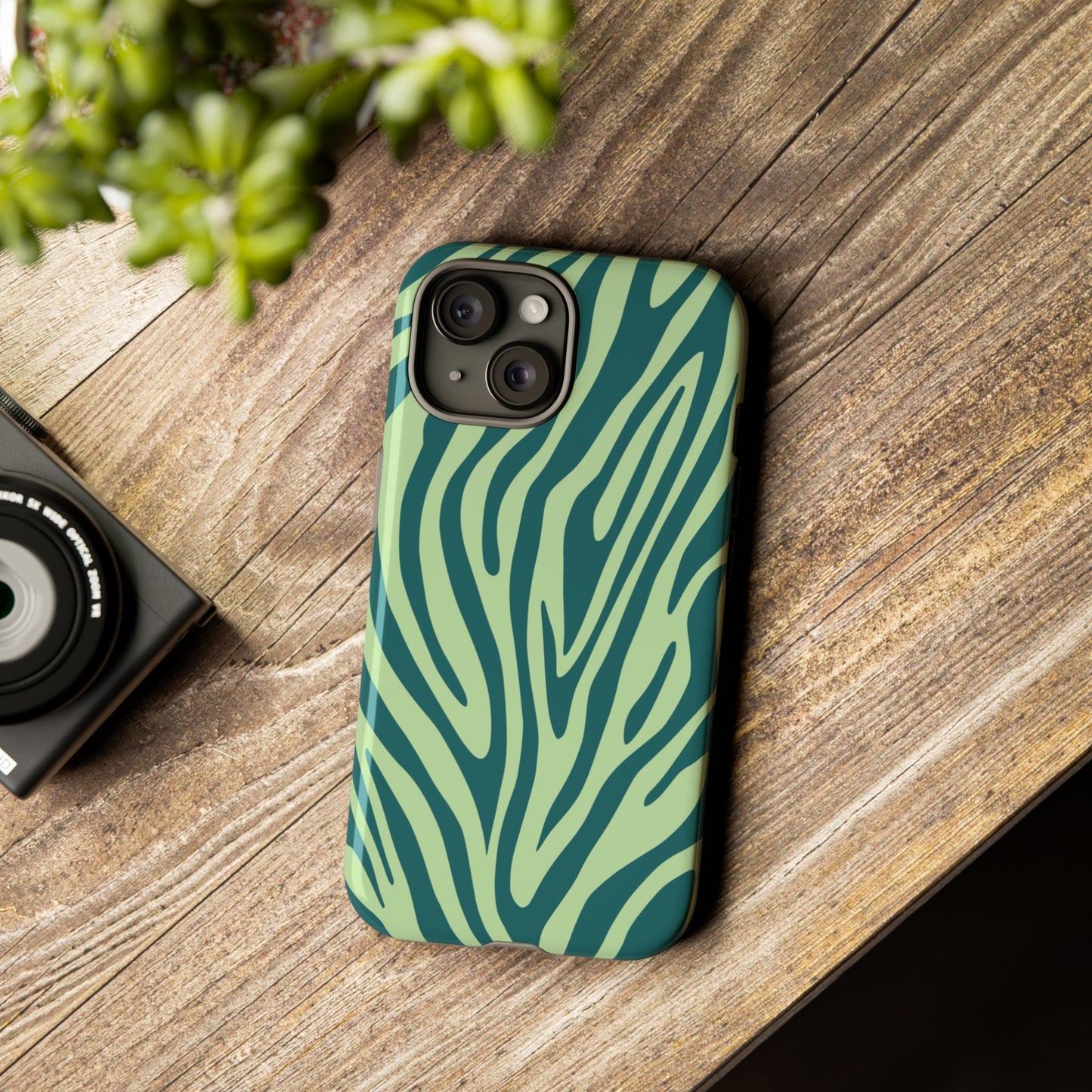 Boutique Sage Tiger Print Phone Case