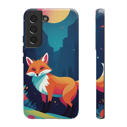 Samsung Galaxy S22 / Glossy Phone Case - Stylised Fox Design Phone Case