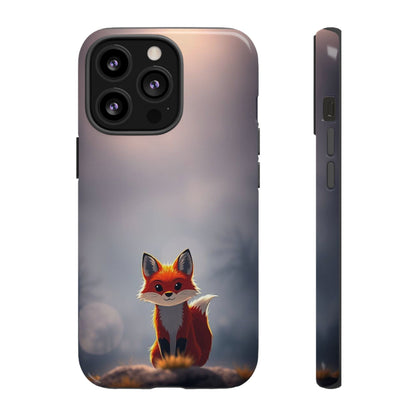 iPhone 13 Pro / Glossy Phone Case - Cute Gothic Fox Design Phone Case