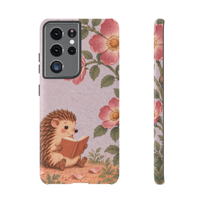 Whimsical Lilac Hedgehog and Wild Rose Phone Case - Purple Phone Case - Samsung Galaxy S21 Ultra / Glossy