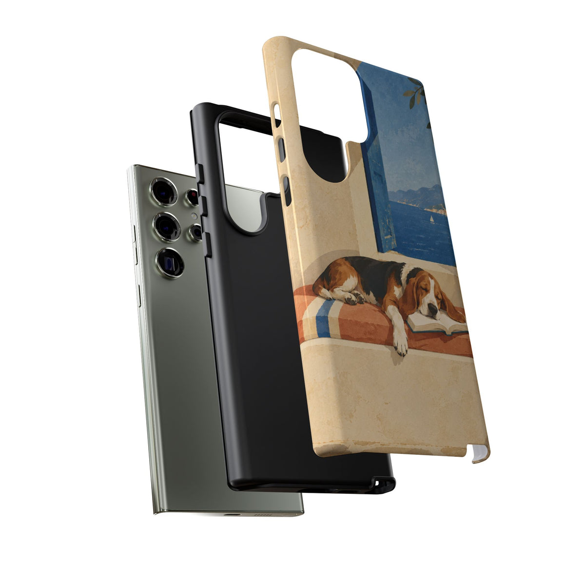 Basset Hound Unfinished Chapter Phone Case - Multicolor Phone Case