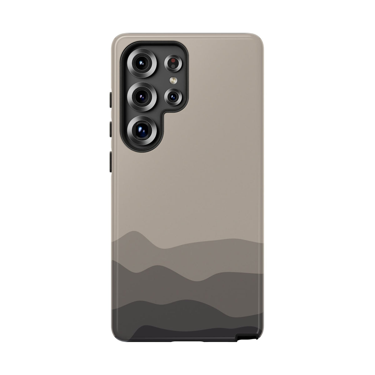 Beige Abstract Waves Protective Phone Case - Beige Phone Case - Samsung Galaxy S25 Ultra / Glossy
