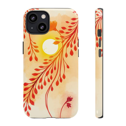 iPhone 13 / Glossy Phone Case - Boho Chic Watercolour Sunset Design Phone Case