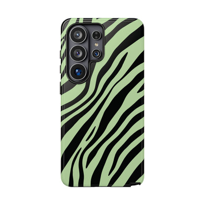 Modern Mint Zebra Print Phone Case