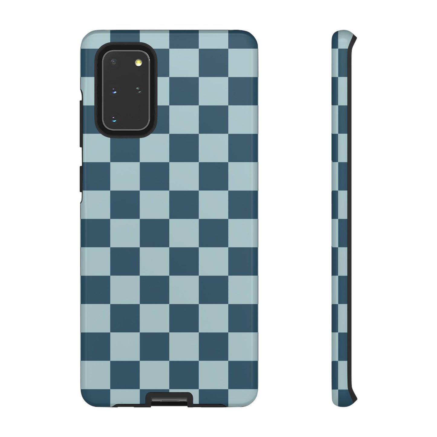 Samsung Galaxy S20+ / Glossy Phone Case - ’Blue Checkered Pattern’ Phone Case
