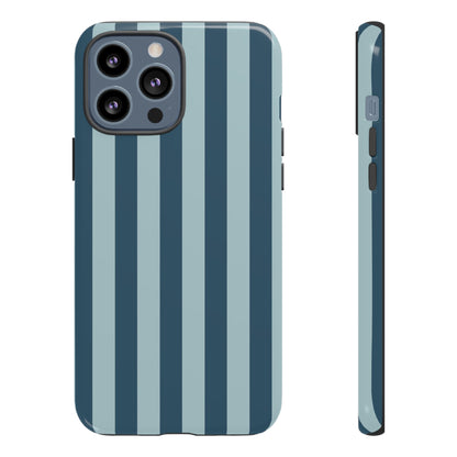 Blue Stripe Pattern Phone Case - Blue Phone Case - iPhone 13 Pro Max / Glossy