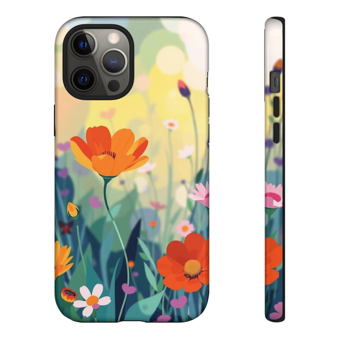 iPhone 12 Pro Max / Glossy Phone Case - Pop Art Style Wildflower Design Phone Case