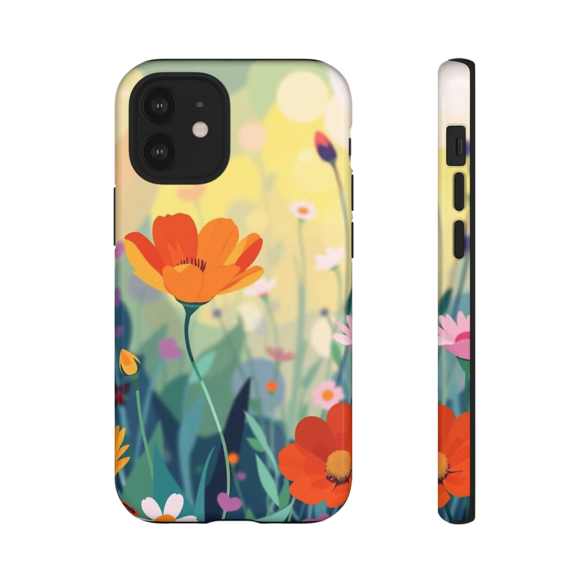 Pop Art Style Wildflower Design Phone Case - Multicolor Phone Case - iPhone 12 Mini / Glossy