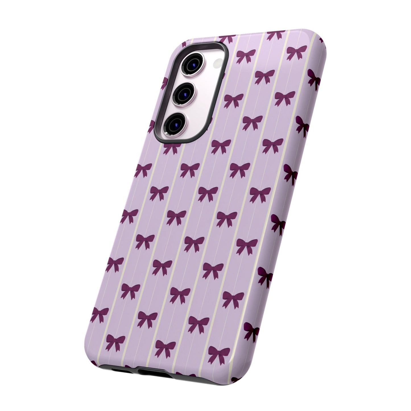 Retro Plum Purple Bow Pattern Phone Case