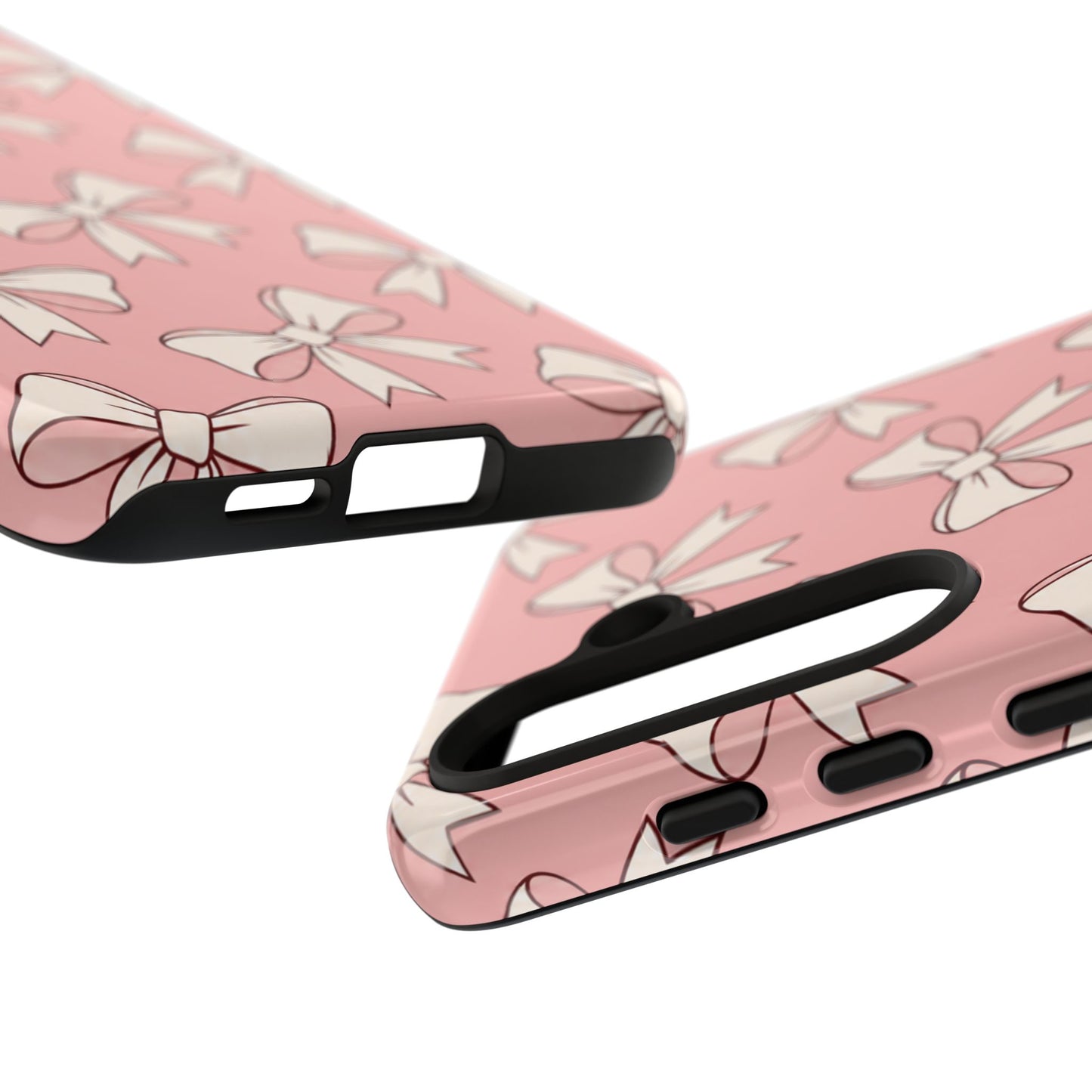 Chic Blush Pink Bow Pattern Phone Case