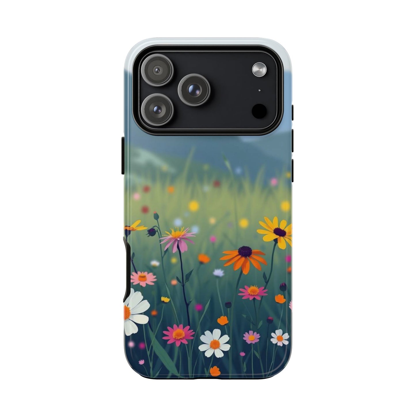 iPhone 17 Pro Max / Glossy Phone Case - Vibrant Meadow Design Phone Case