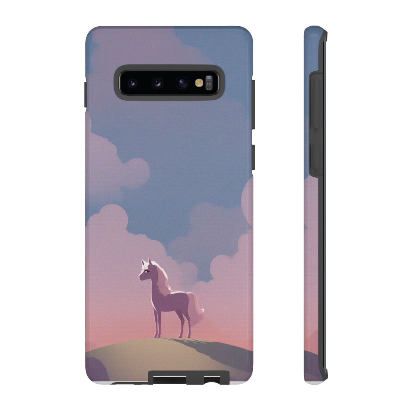 Samsung Galaxy S10 Plus / Glossy Phone Case - Pony & Cloud Design Phone Case