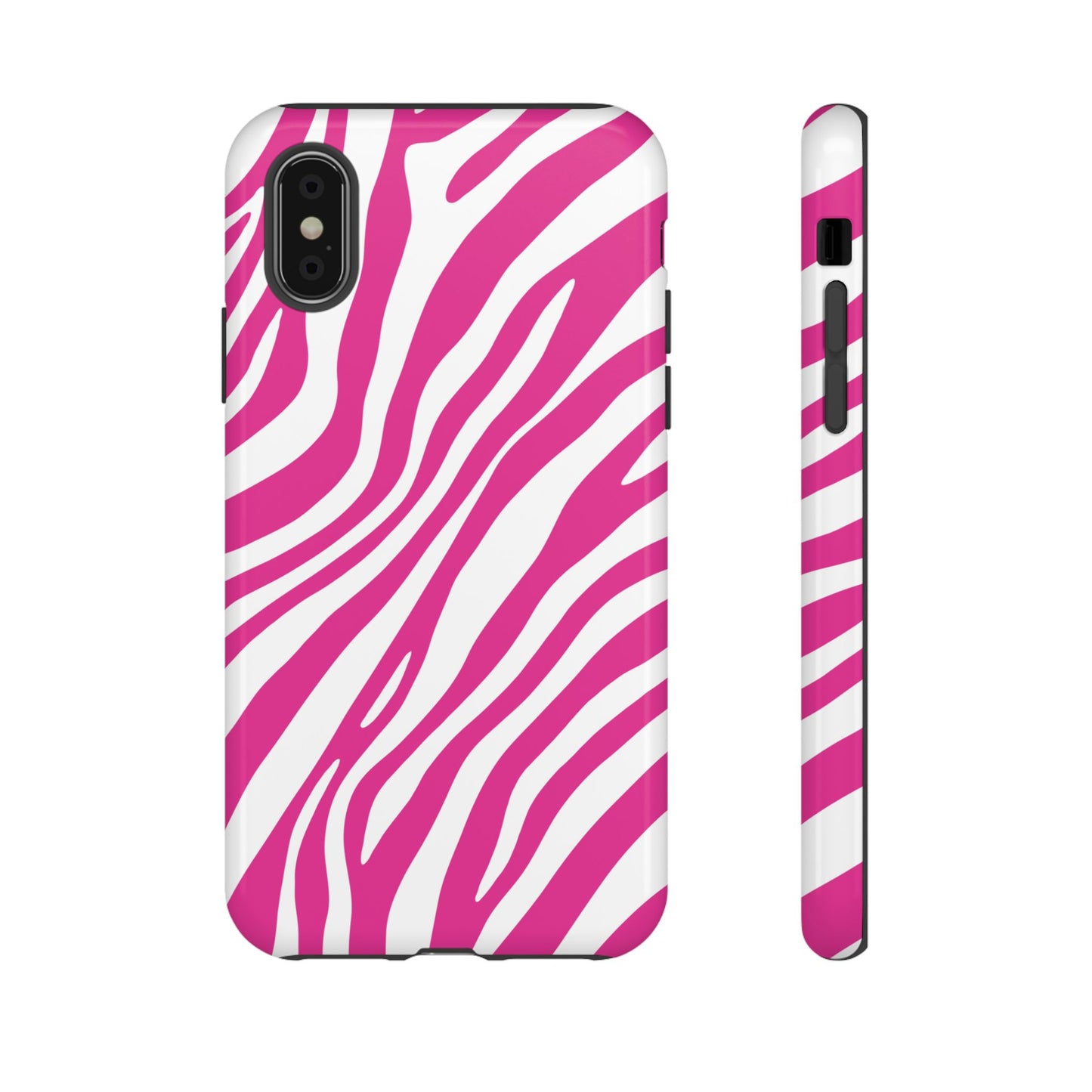 Modern Hot Pink Zebra Print Phone Case