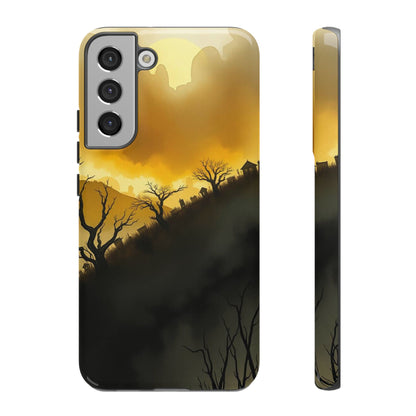 Samsung Galaxy S22 Plus / Glossy Phone Case - Eerie Graveyard Watercolour Design Phone Case
