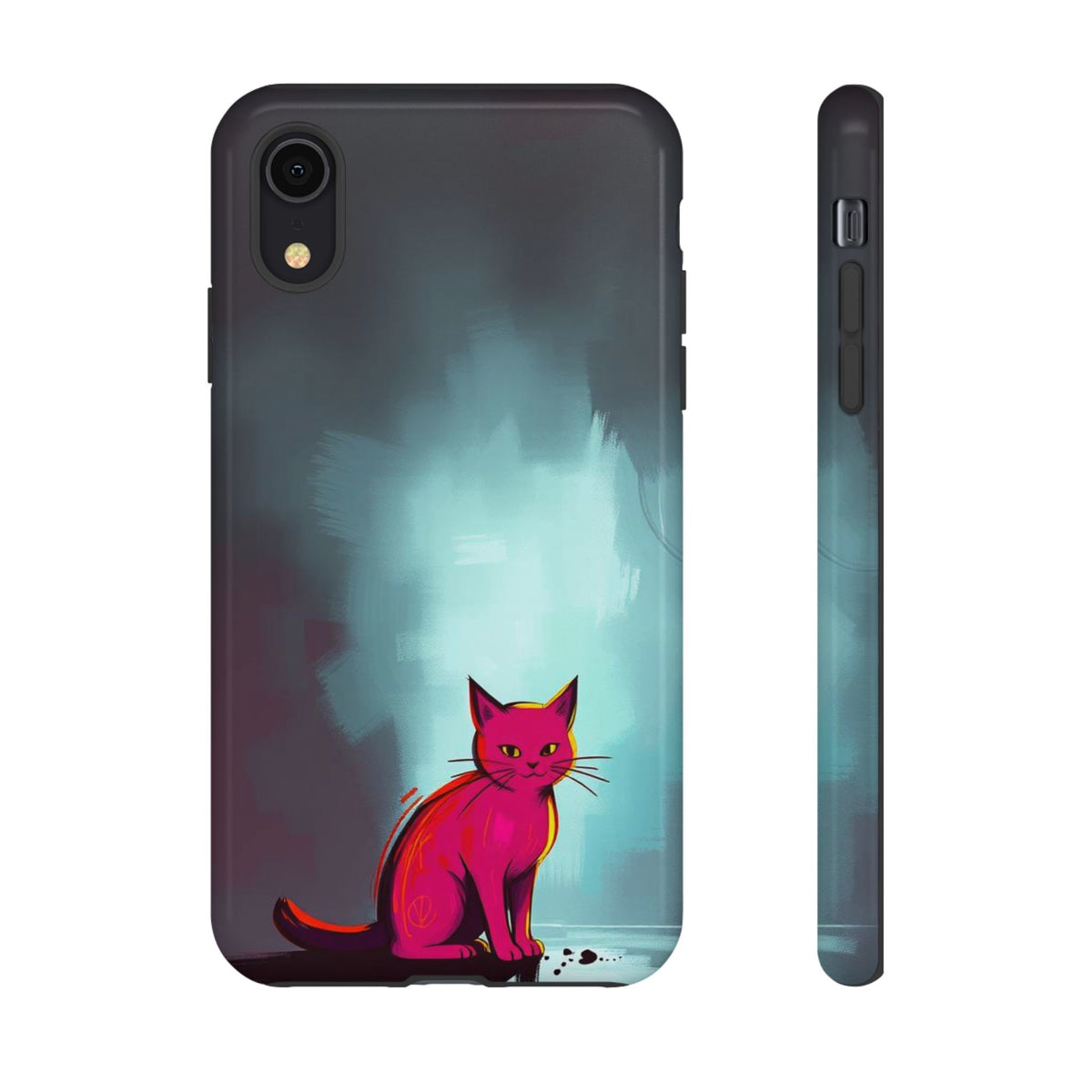 Pop Art Moody Cat Design Phone Case - Multicolor Phone Case - iPhone XR / Glossy