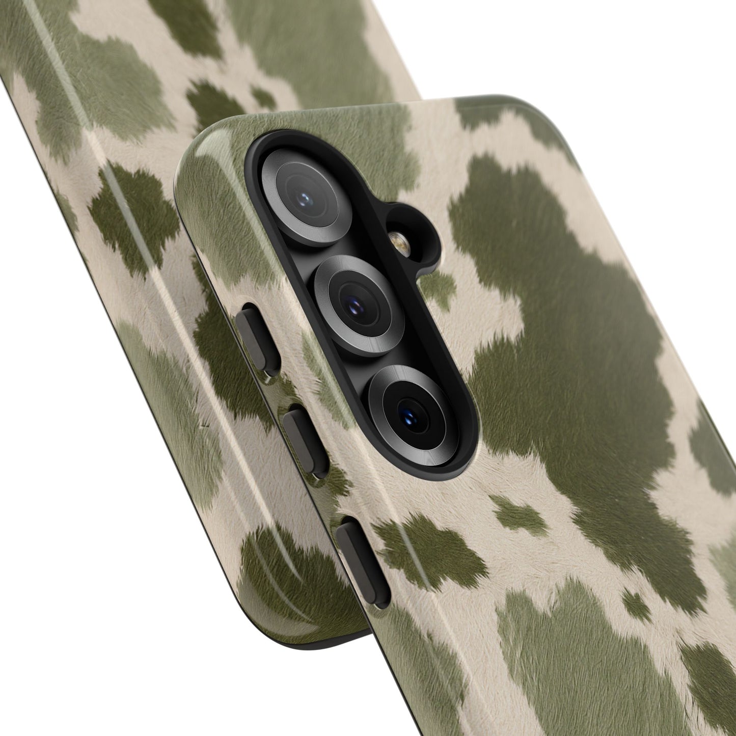 Stylish Olive Green Cow Print Phone Case