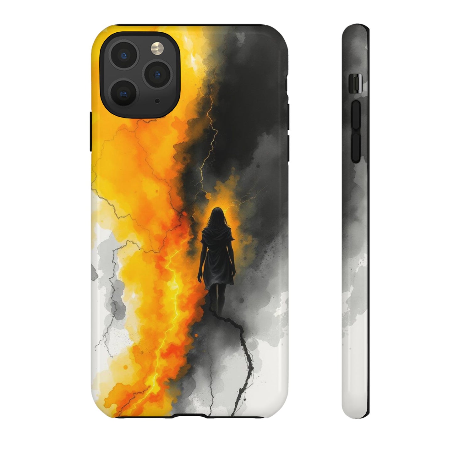 iPhone 11 Pro Max / Glossy Phone Case - Watercolour Gothic Silhouette of a Woman Phone Case
