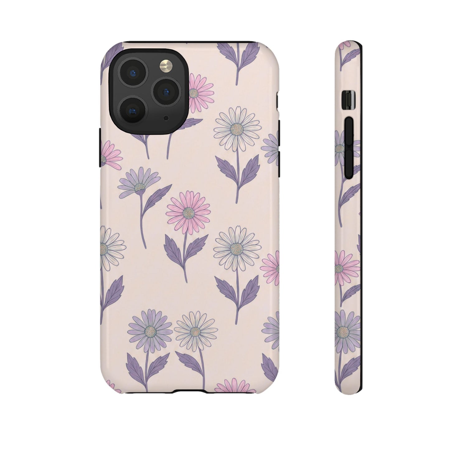 Pretty Pink & Purple Daisy Pattern Phone Case