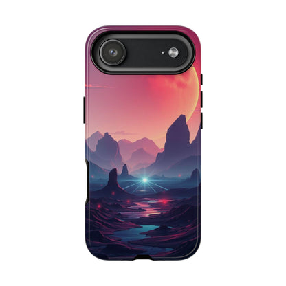 iPhone 17 Air / Glossy Phone Case - Alien Moon Landscape Design Phone Case