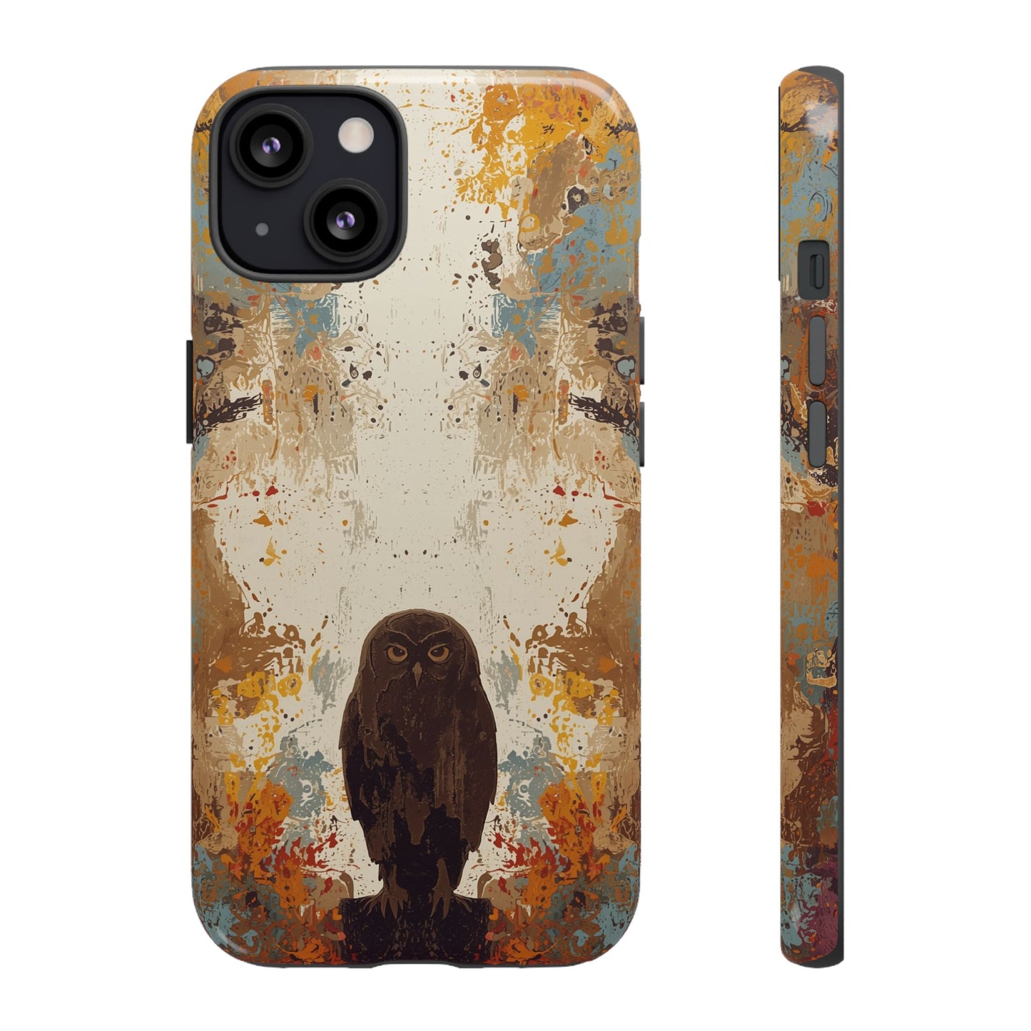 iPhone 13 / Glossy Phone Case - Abstract Owl Design Phone Case