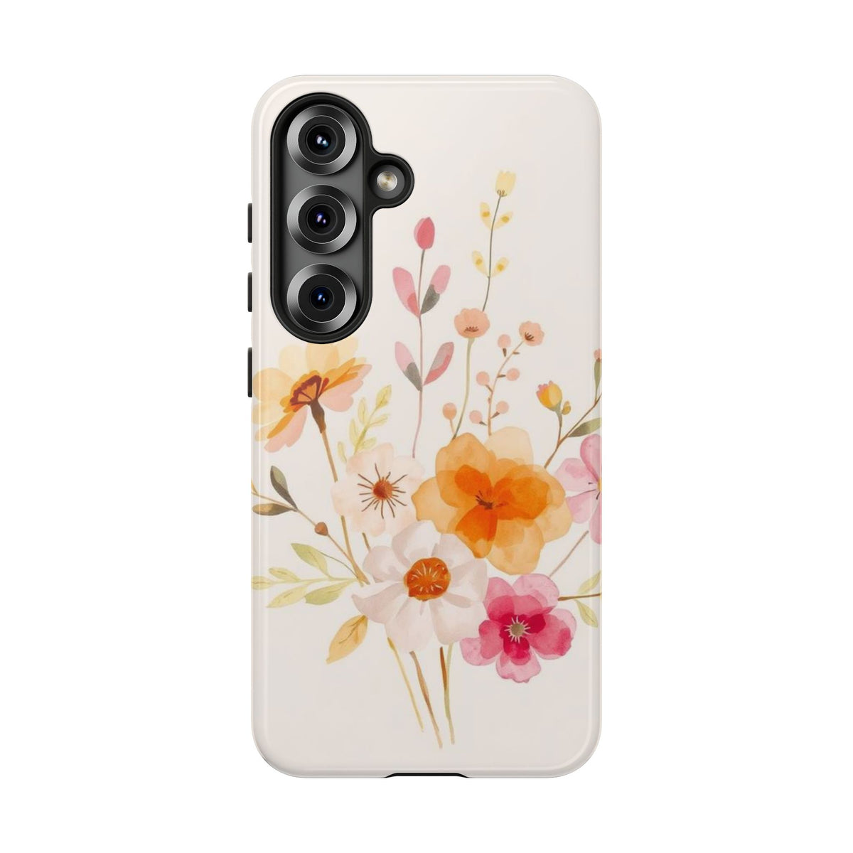 Boho Chic Watercolour Flower Pattern Phone Case - Multicolor Phone Case - Samsung Galaxy S25 / Glossy