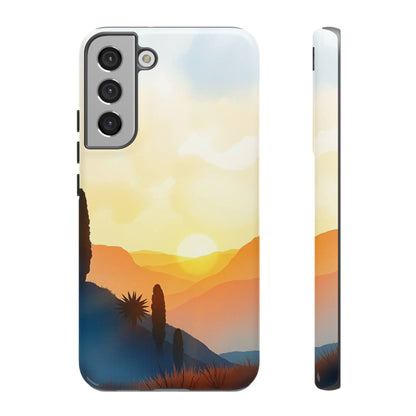 Samsung Galaxy S22 Plus / Glossy Phone Case - Watercolour Sunset Design Phone Case