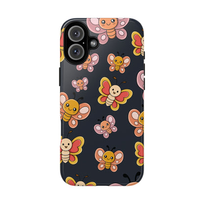 Grey Butterfly Sticker Design Phone Case - Grey Phone Case - iPhone 16 Plus / Glossy