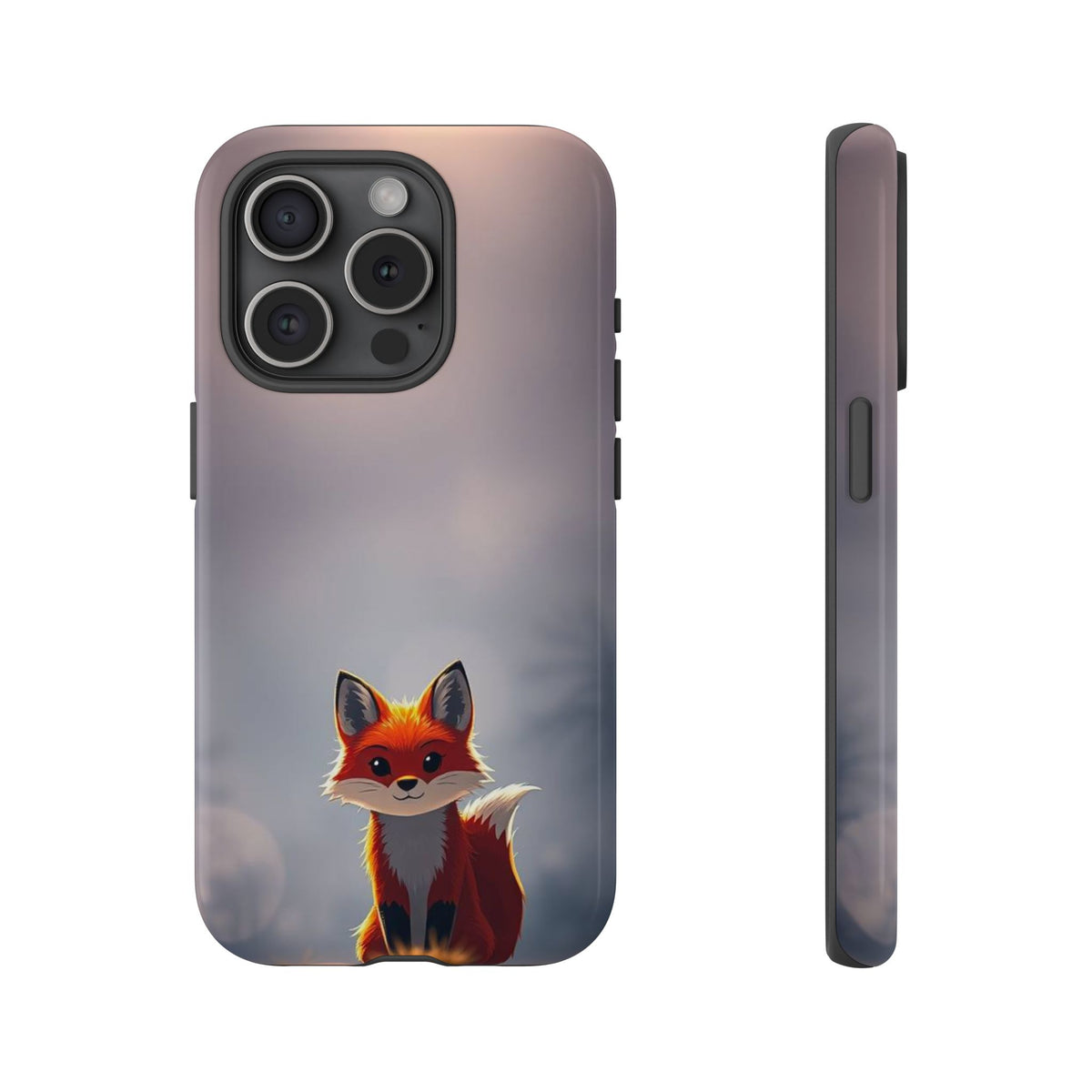 Cute Gothic Fox Design Phone Case - Multicolor Phone Case - iPhone 15 Pro / Glossy