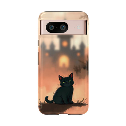 Cute Gothic Cat Design Phone Case